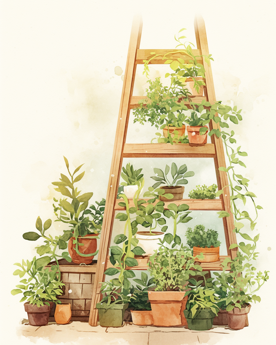 Detaliu decor: plante, cărți